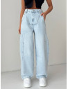 Spodnie jeansy z przeszyciami OZZY - jasny jeans