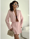 Bawełniany komplet ze spódnico-spodenkami MILANI - pudrowy róż