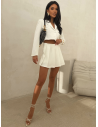Bawełniany komplet ze spódnico-spodenkami MILANI - biały