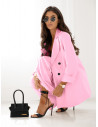Stylowy garnitur marynarka i spodnie ULLA - pudrowy róż