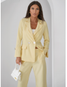 Komplet marynarka i szerokie spodnie KIZZY - cytrynowy