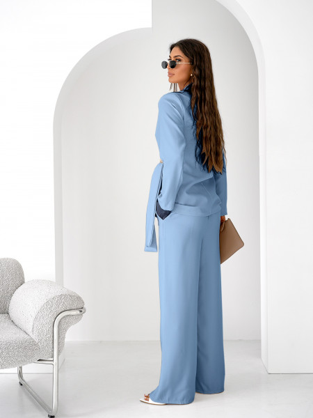 Garnitur marynarka i szerokie spodnie ORION - błękitny