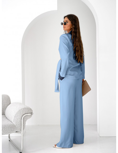 Garnitur marynarka i szerokie spodnie ORION - błękitny