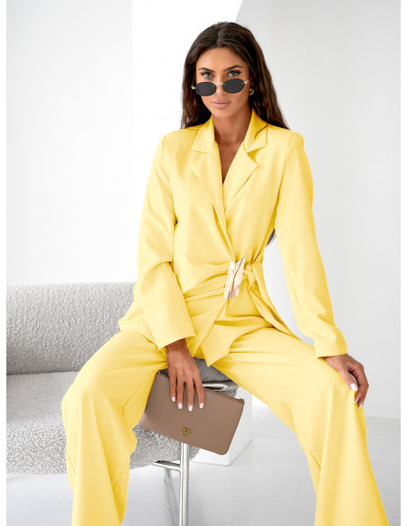 Garnitur marynarka i szerokie spodnie ORION - cytrynowy