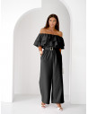 Kombinezon z odkrytymi ramionami ALMINA - czarny