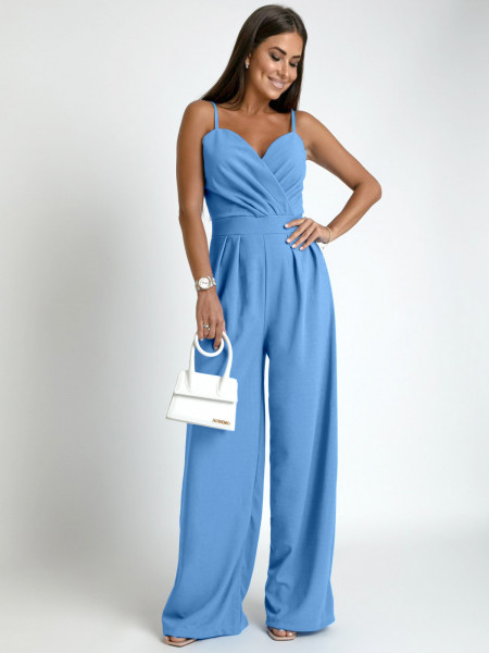 Kombinezon na ramiączkach ALKANA - błękitny