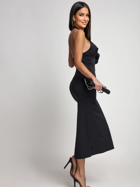 Dopasowana sukienka z odkrytymi plecami ZARIA - czarna 2