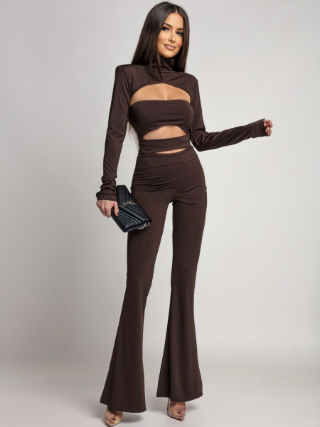 Dopasowany kombinezon 2w1 ARAMI - czekoladowy