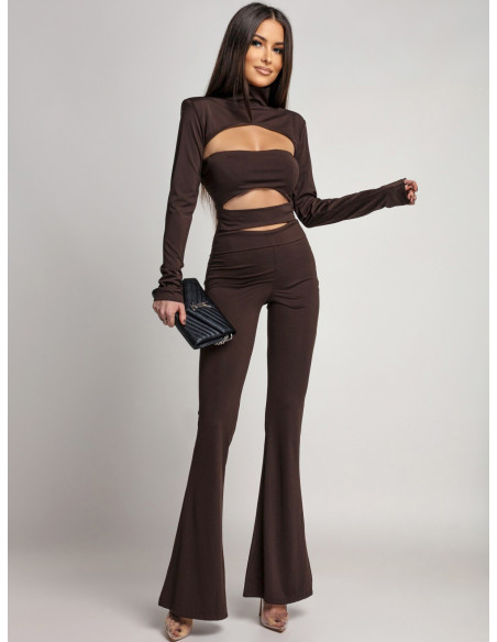 Dopasowany kombinezon 2w1 ARAMI - czekoladowy