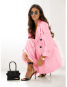 Stylowy garnitur marynarka i spodnie ULLA - pudrowy róż