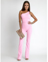 Dopasowany kombinezon na ramiączkach SONNY - pudrowy róż