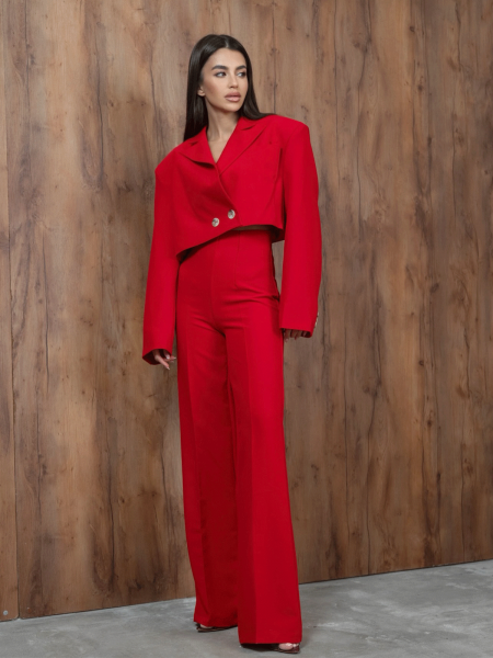 Krótka marynarka oversize ESMINA - czerwona 2