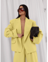 Stylowa marynarka oversize GILIS - limonkowa