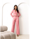 Garnitur marynarka i szerokie spodnie LUTTA - pudrowy róż
