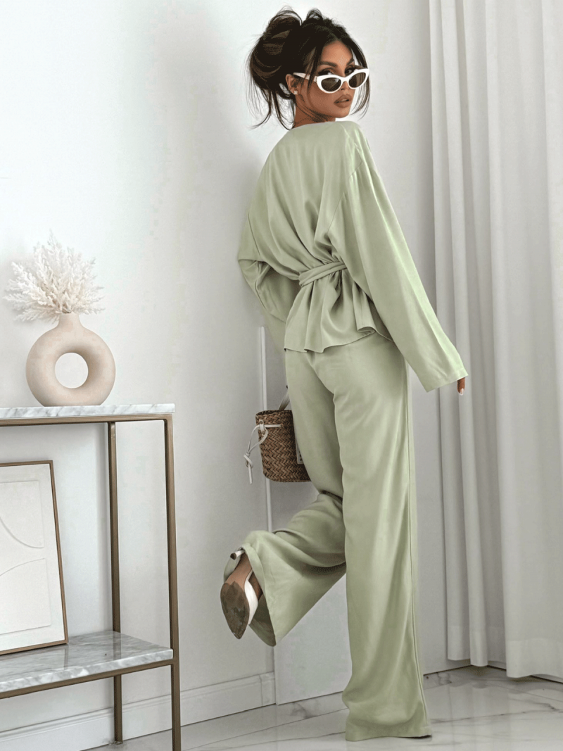 Bawełniany komplet z szerokimi...