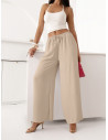 Stylowe szerokie spodnie FEMMORA - beżowe