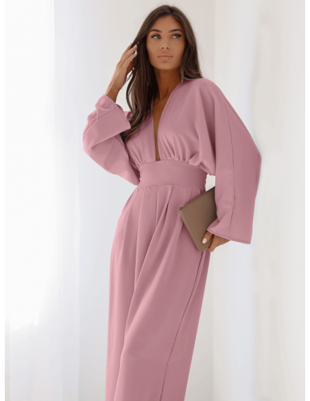 Kombinezon z szerokimi nogawkami LACEY - brudny róż