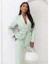 Garnitur marynarka i proste spodnie NIRALI - miętowy