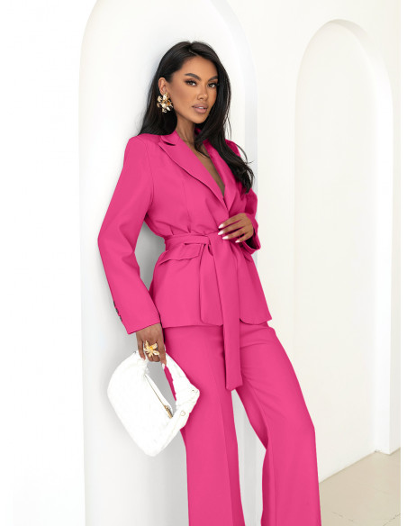 Garnitur marynarka i proste spodnie SENAY - fuksjowy