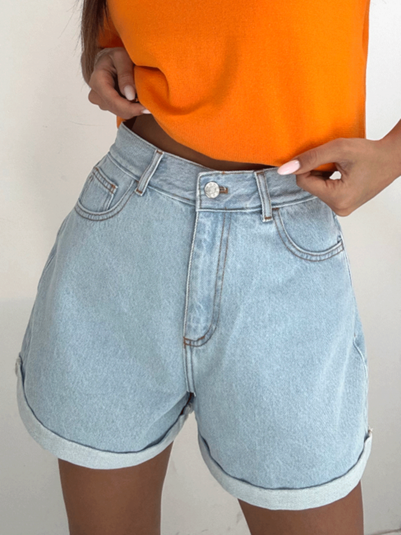 Stylowe spodenki jeansowe CERII - niebieskie