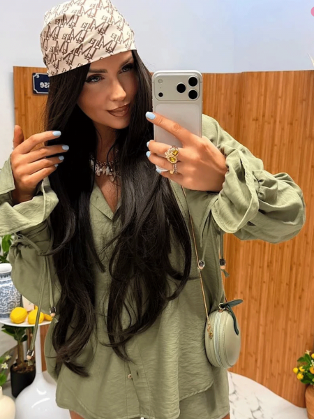 Duża trójkątna apaszka chusta z logo NEVA - wzór 2 2
