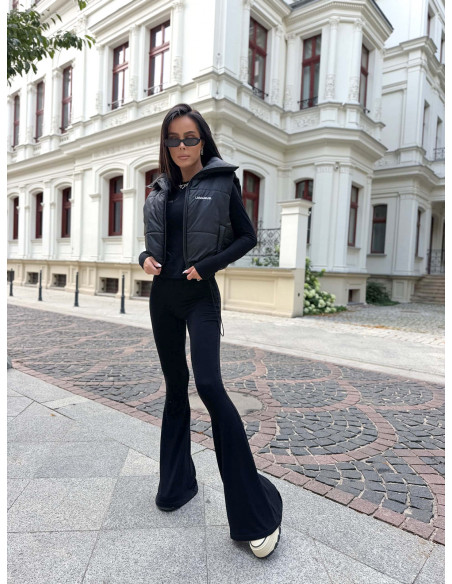 Pikowana kamizelka oversize DILANA - czarna