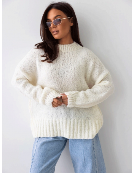 Moherowy sweter oversize MAYA - ecru