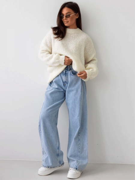Moherowy sweter oversize MAYA - ecru 2