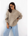 Moherowy sweter oversize MAYA - mocca