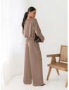 Stylowy komplet dresowy z tencelu CONNI - mocha mousse