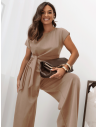 Stylowy komplet z tencelu NALIA - mocha mousse
